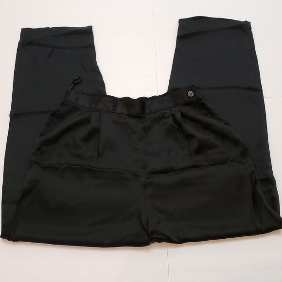 Neiman Marcus Pants - Neiman Marcus 100% Silk Black High Waisted Pants Size 8